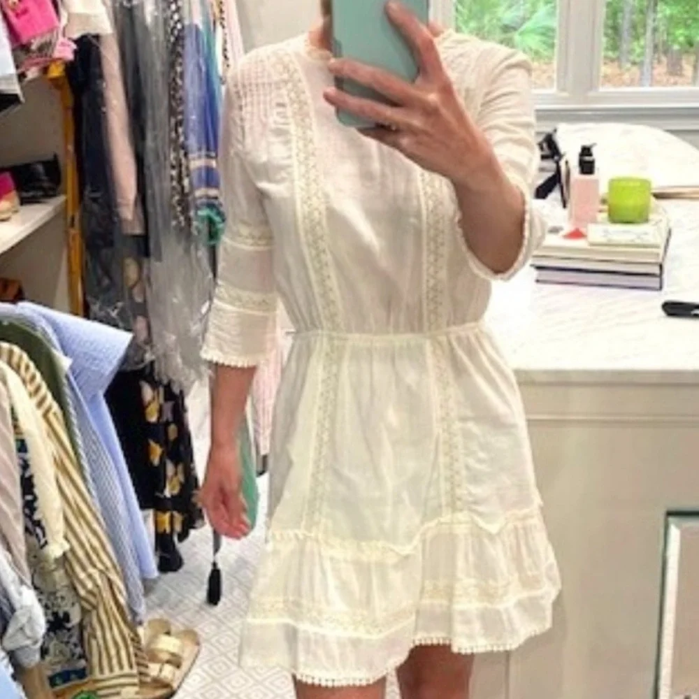 Annie Bing embroidered dress -excellent preowned condition- size Small - Picture 5 of 15